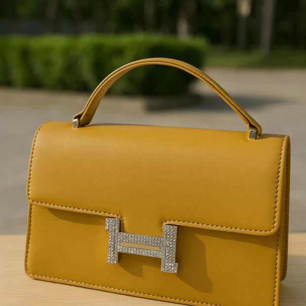 Elegant Structured Top-Handle Bag